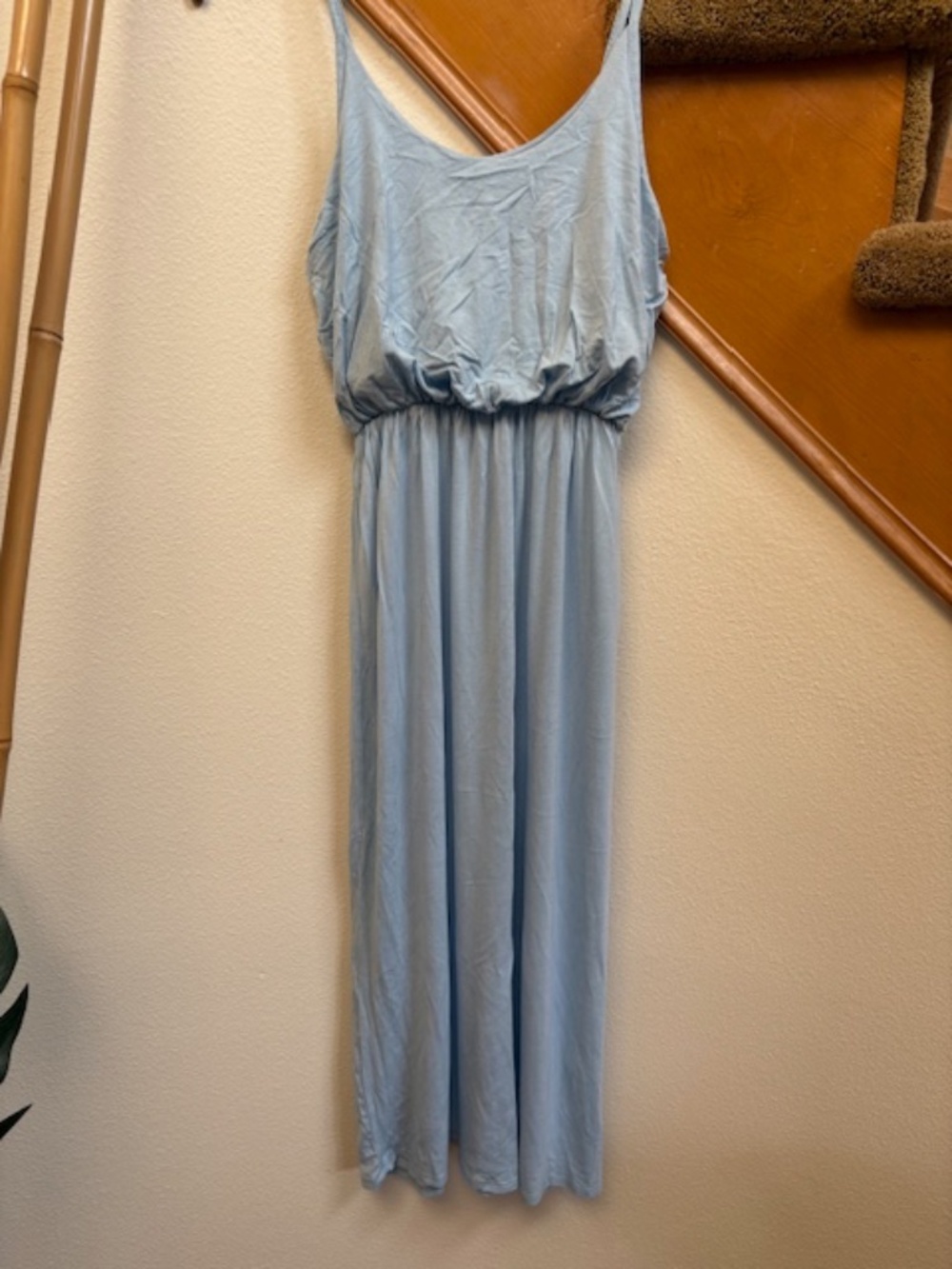 Sky Blue Knit Maxi Dress with Bloused Bodice great condition women's size S